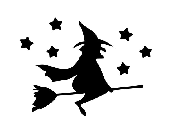 Halloween Witch Vinyl Decal Sticker