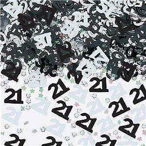 Black & Silver 'Numbers' Birthday Confetti