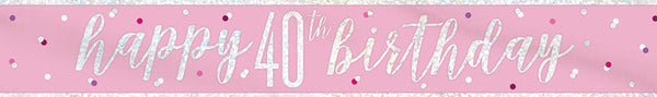 Glitz Pink Birthday Banners | 9ft