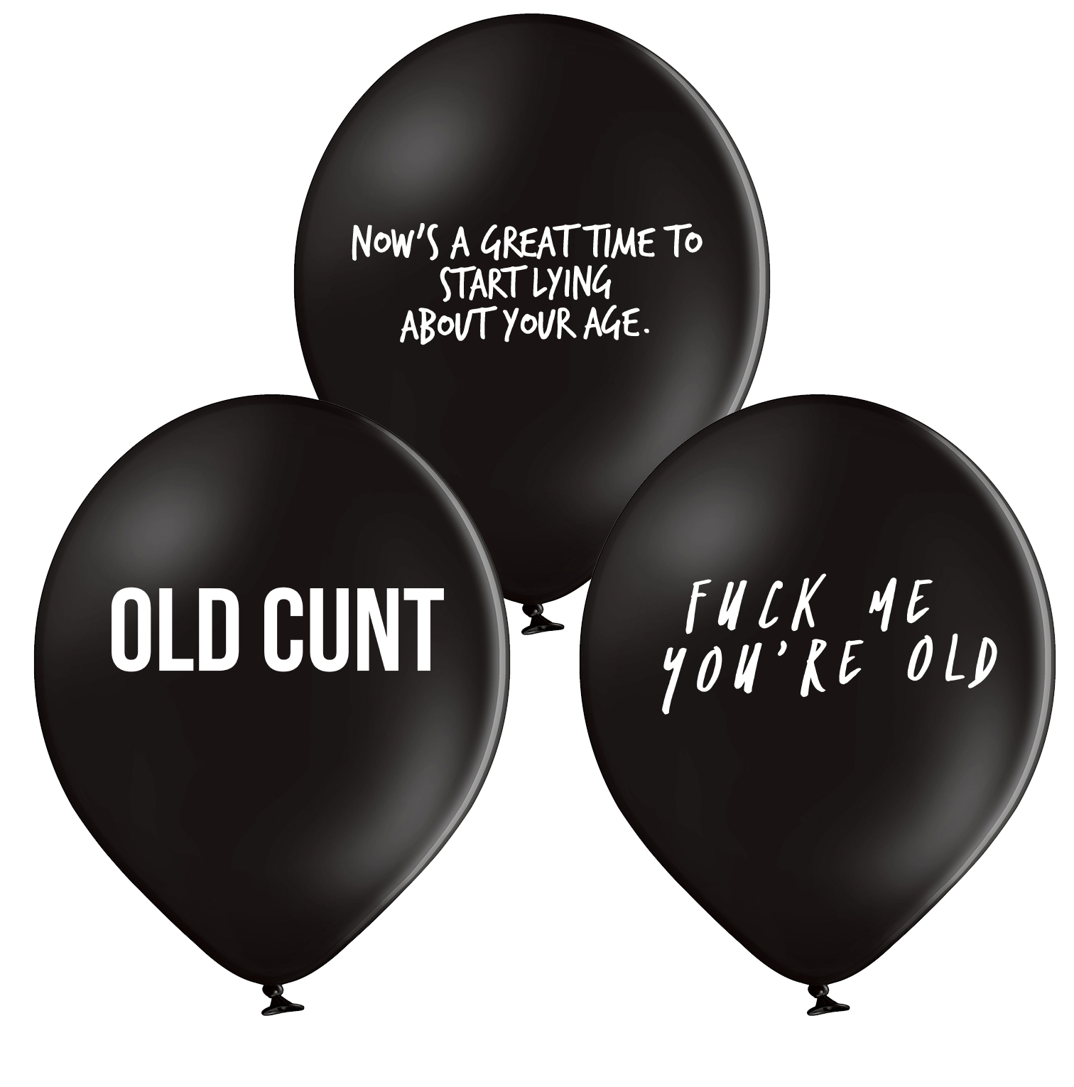 'Fuck Me You Old Cunt' Offensive Balloon Set