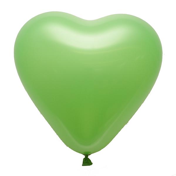 Latex Heart Green Balloons | 12"
