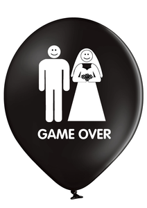 'Game Over' Latex Wedding/Divorce Balloons