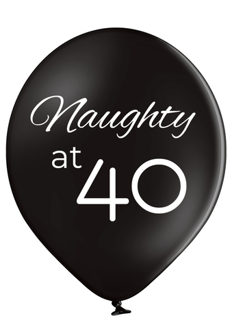 'Naughty At 40' 40th Birthday Latex Balloons