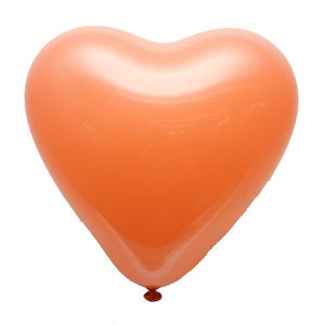 Latex Heart Orange Balloons | 12"