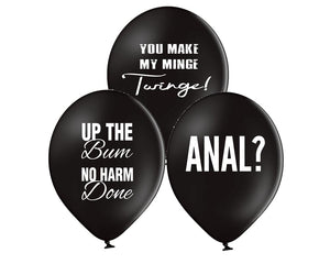 Anal/ Up the Bum/ You Make My - Latex Balloon Set