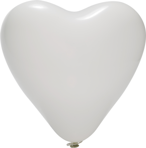 Latex Heart White Balloons | 12"