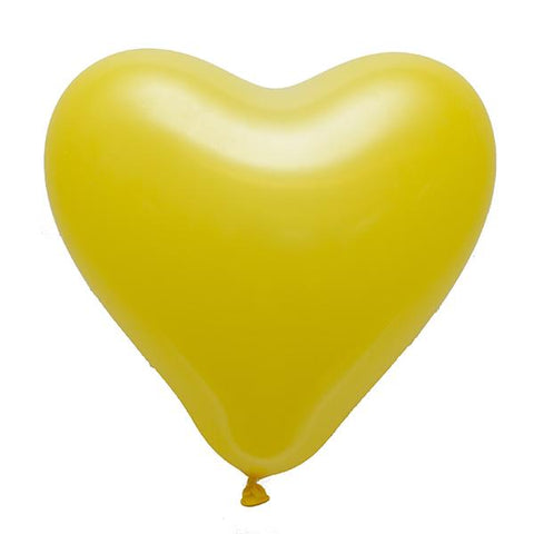 Latex Heart Yellow Balloons | 12"
