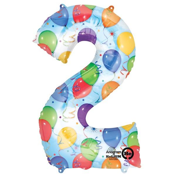 Foil Numbers Streamer Balloons | 34"