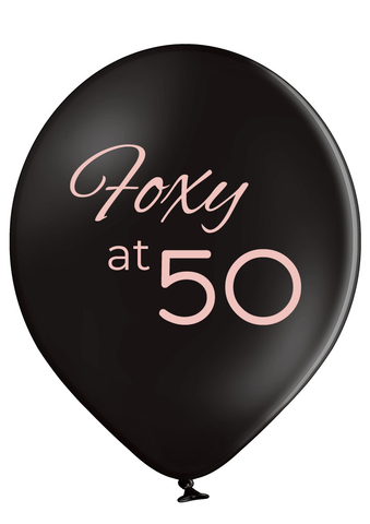'Foxy at 50' 50th Birthday Latex Balloons