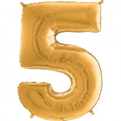 Foil Numbers Bronze Gold Balloons | 26"