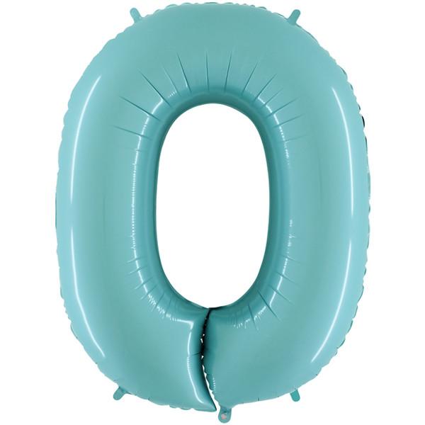 Foil Numbers Pastel Blue Balloons | 40"