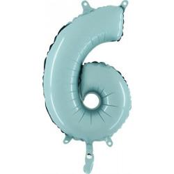 Foil Numbers Pastel Blue Balloons | 14"