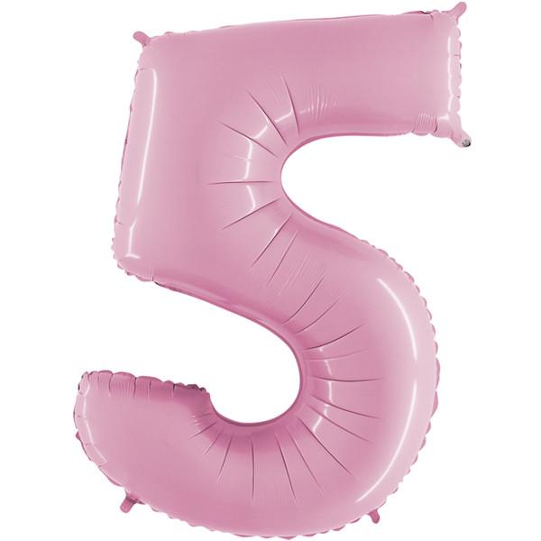 Foil Numbers Pastel Pink Balloons | 40"