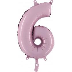Foil Numbers Pastel Pink Balloons | 14"