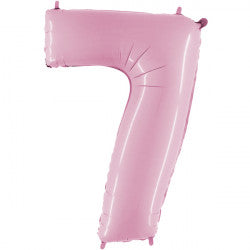 Foil Numbers Pale Pink Balloons | 26"