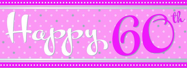 Pink 'Age' Birthday Foil Banners | 9ft