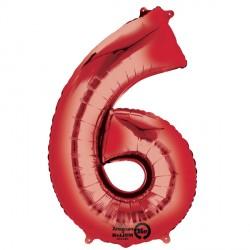 Foil Numbers Metallic Red Balloons | 34"