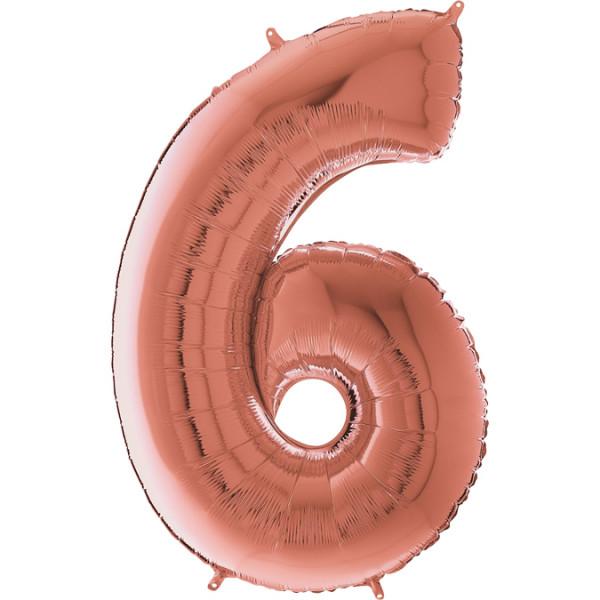 Foil Numbers Rose Gold Balloons | 26"